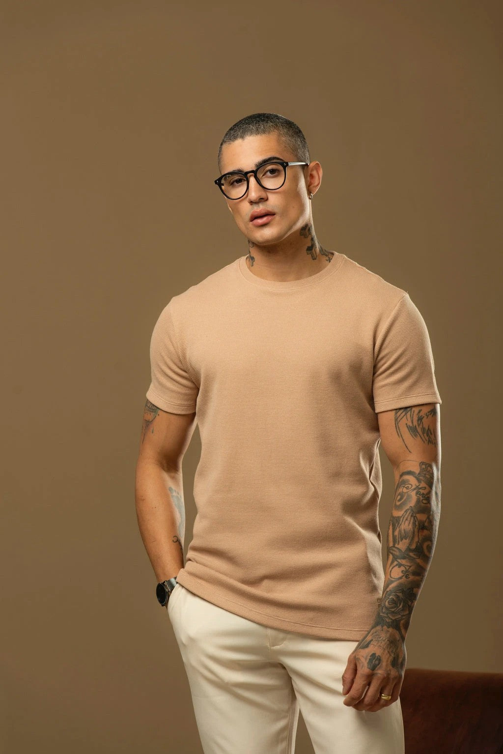 Kit com 5 Camisetas Texturizadas Malha Waffle Milano - Não amassa, não desbota e 0 transparência