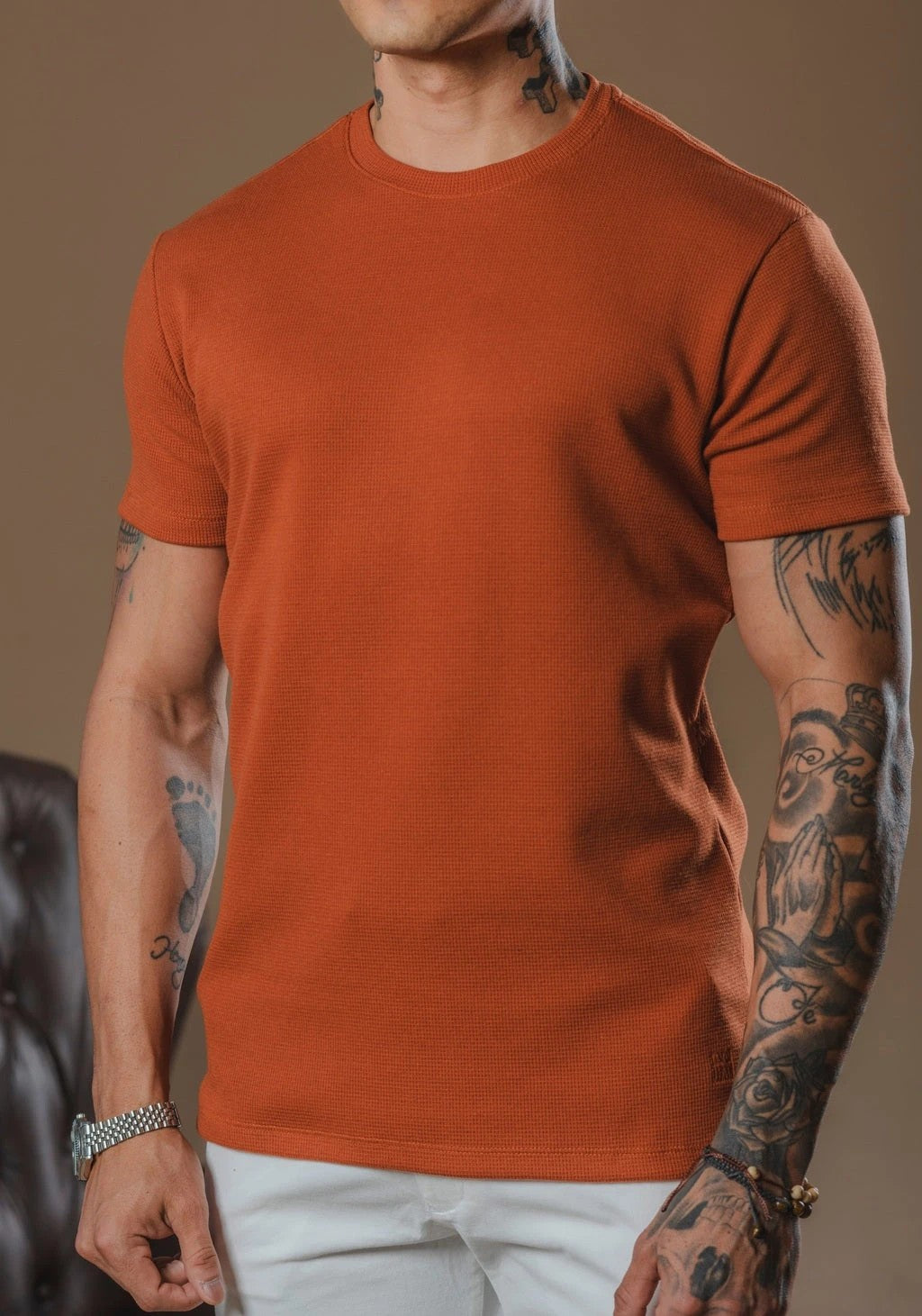 Kit com 5 Camisetas Texturizadas Malha Waffle Milano - Não amassa, não desbota e 0 transparência