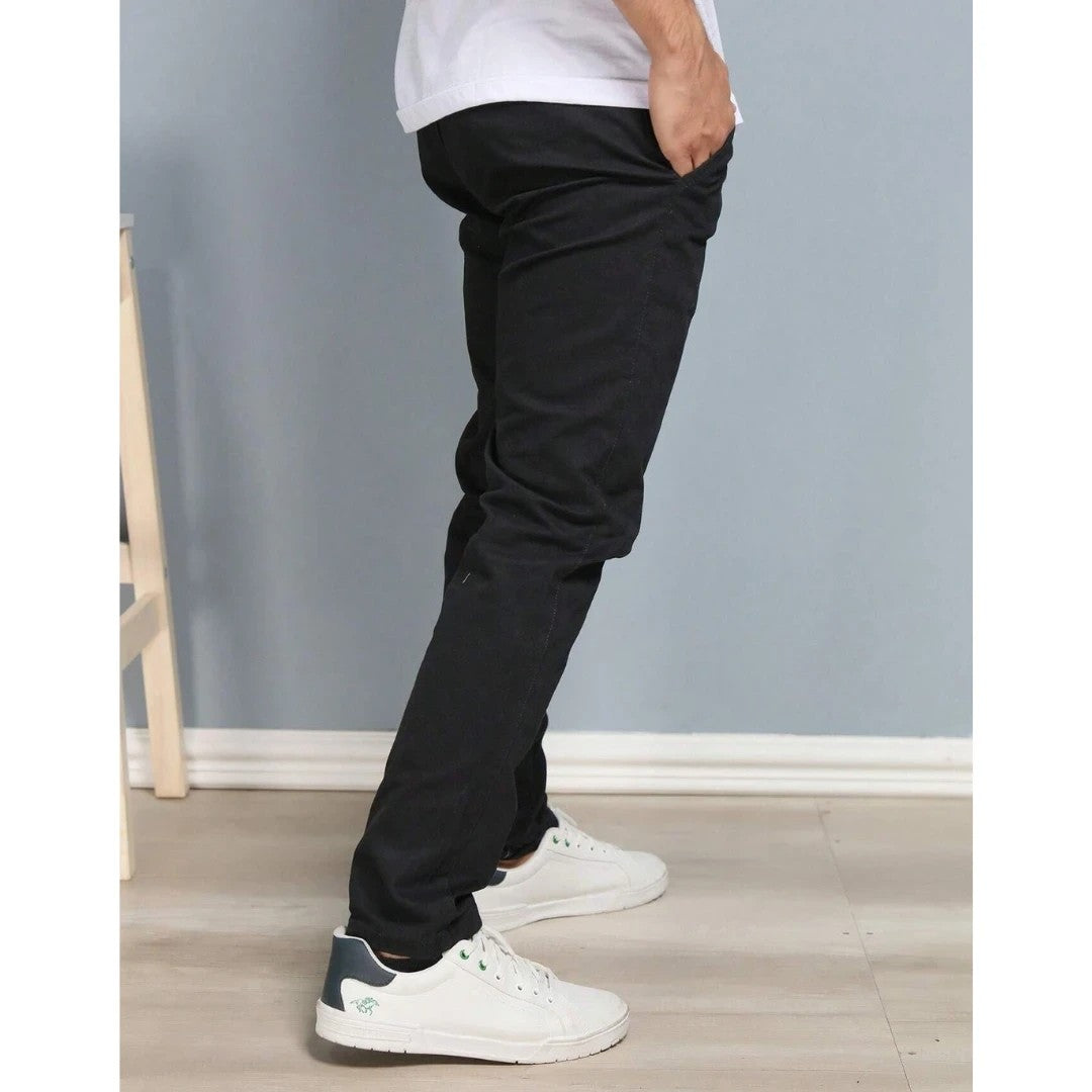 Pague 2 Leve 4 - Calça Masculina Reta em Sarja + Brinde: Carteira Minimalista