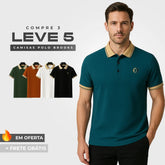 Compre 3 Leve 5 - Camisa Polo Brooks em Tecido Ice Fresh!