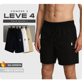 Kit 4 Bermudas Ralph Masculinas em Tecido Premium