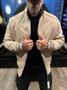 Kit 4 Calças Masculina em Sarja + 2 Jaquetas Premium Reversível Bege/Preta. Brinde Carteira + Relógio Exclusivo até Dia dos Pais