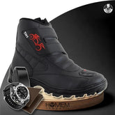 Kit Bota Ortopédica Vulkan com Cano Médio em 100% Couro Floater + BRINDES: Relógio Tático, Cinto e Carteira