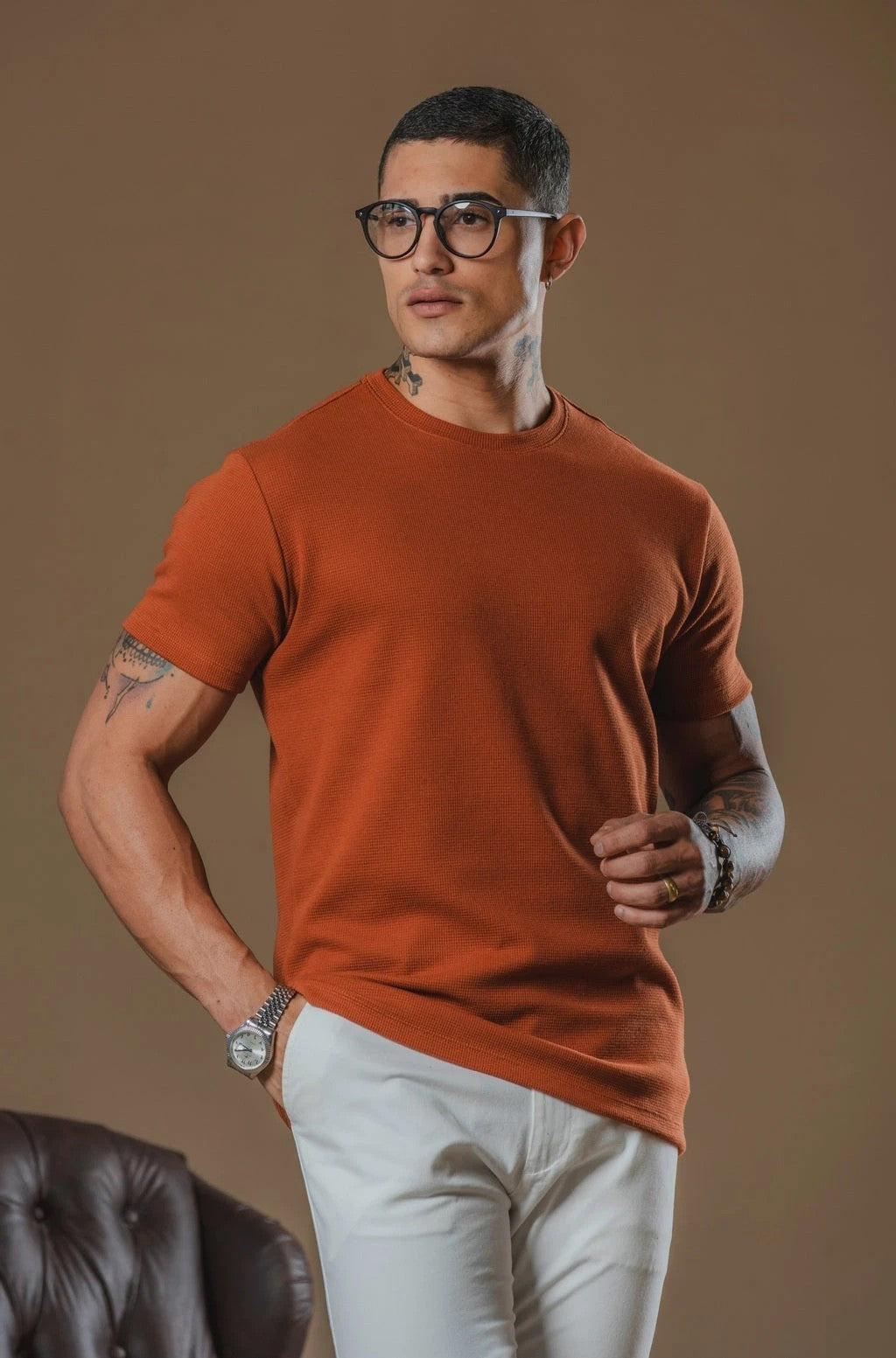 Kit com 5 Camisetas Texturizadas Malha Waffle Milano - Não amassa, não desbota e 0 transparência