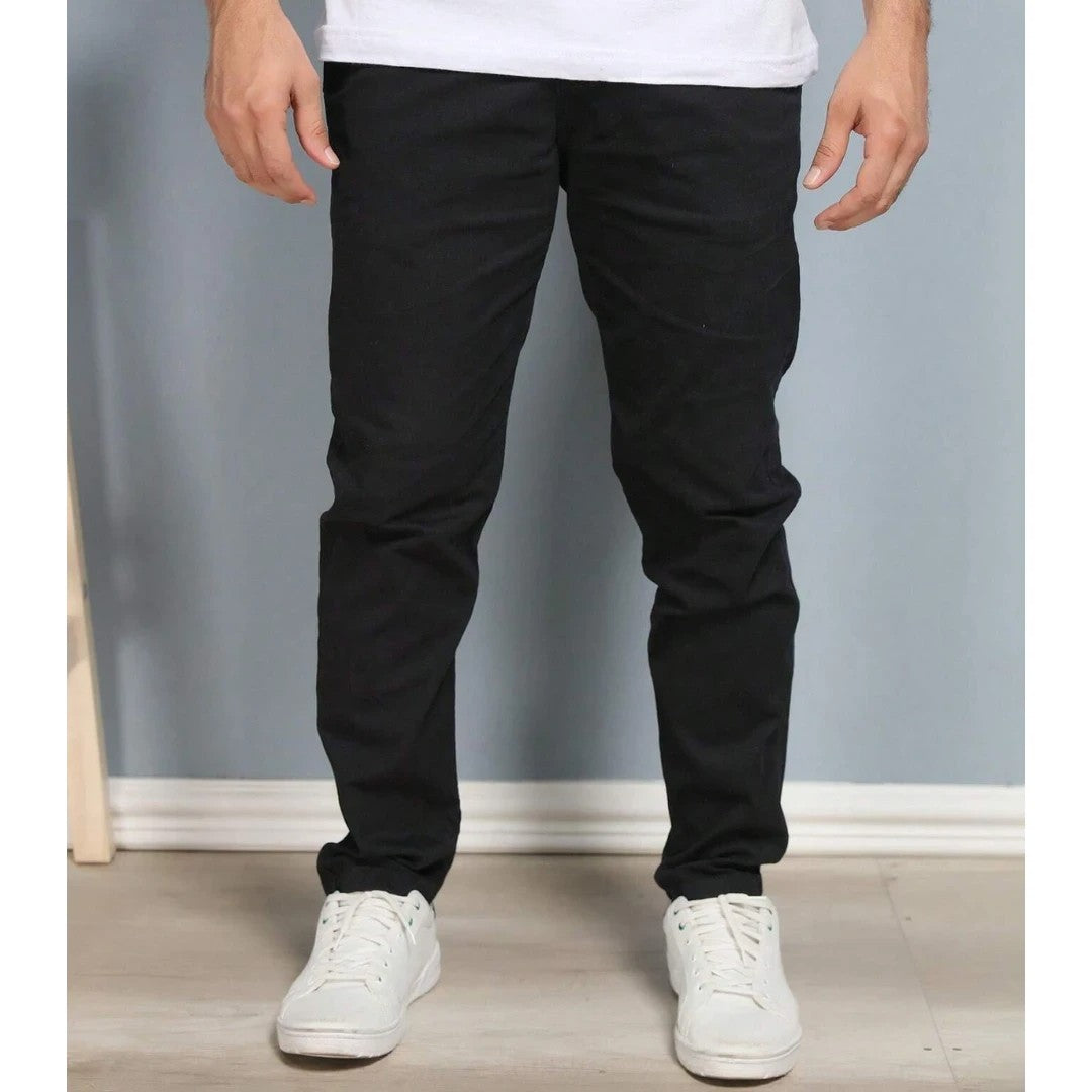 Pague 2 Leve 4 - Calça Masculina Reta em Sarja + Brinde: Carteira Minimalista