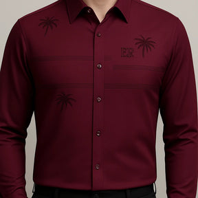 [PAGUE 3 LEVE 5] Camisa Social Masculina Rivanel em 68% Viscose, 27% Seda Tecnológica e 5% Elastano + BRINDES: Cinto, Carteira e Relógio