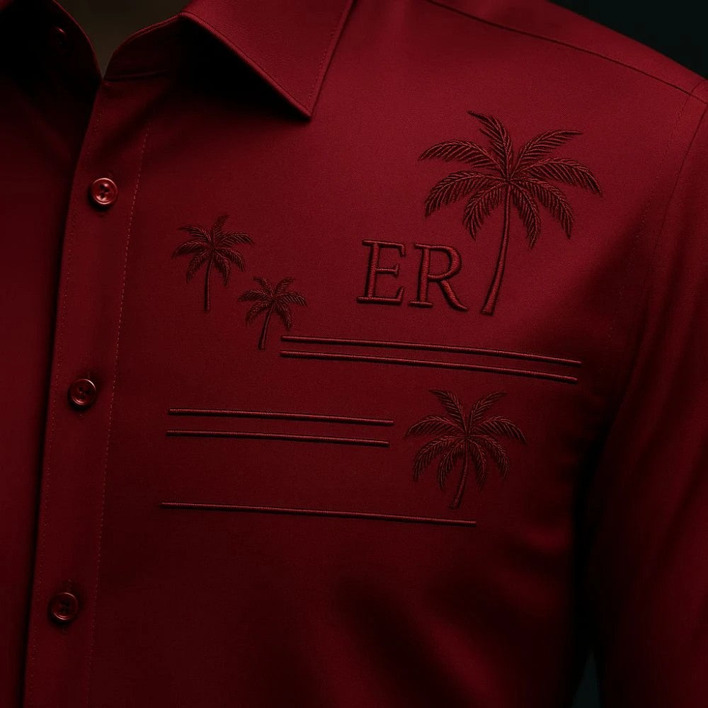 [PAGUE 3 LEVE 5] Camisa Social Masculina Rivanel em 68% Viscose, 27% Seda Tecnológica e 5% Elastano + BRINDES: Cinto, Carteira e Relógio