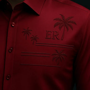 [PAGUE 3 LEVE 5] Camisa Social Masculina Rivanel em 68% Viscose, 27% Seda Tecnológica e 5% Elastano + BRINDES: Cinto, Carteira e Relógio